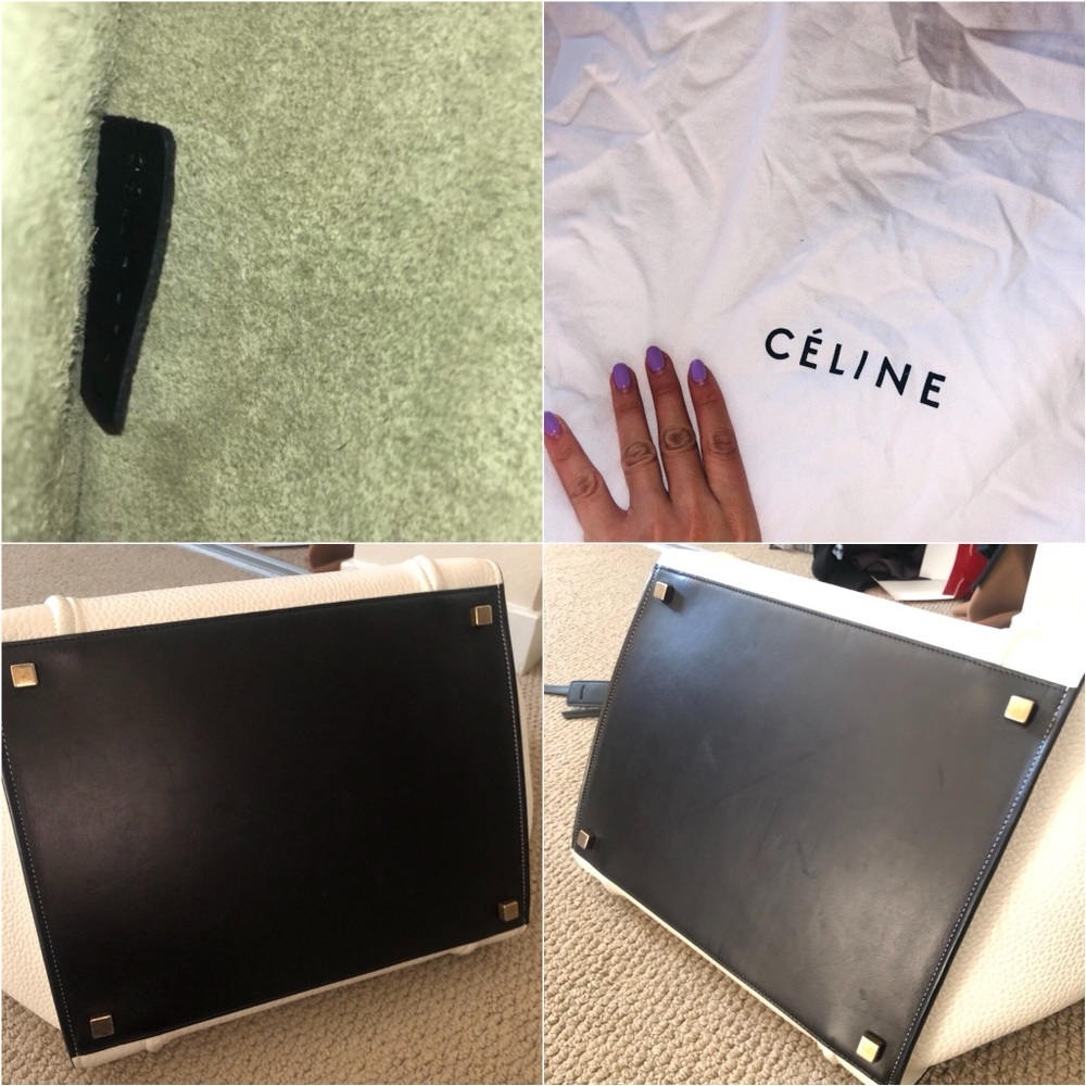 RARE✨ CÉLINE Cabas Phantom White Luggage Tote Bag - Picture 4 of 10